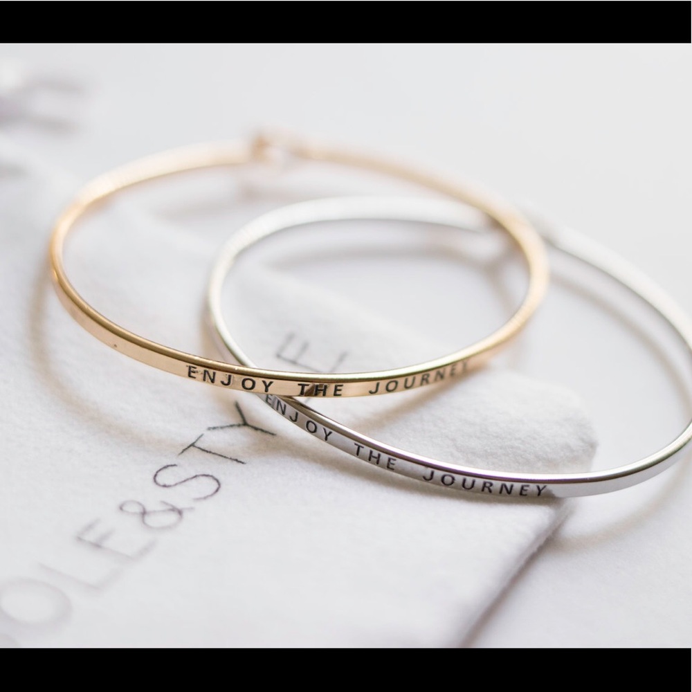 Enjoy the Journey Quote Bracelet